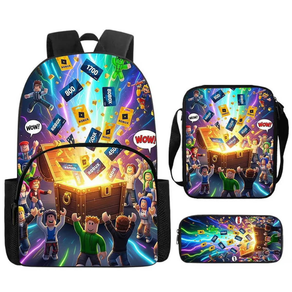 【新品】【希少XLサイズ】B'z✖Mr.Children✖GLAY【UNITE】 Kids Set Backpack W/ Front Pocket Crossbody Bag From Alayja55