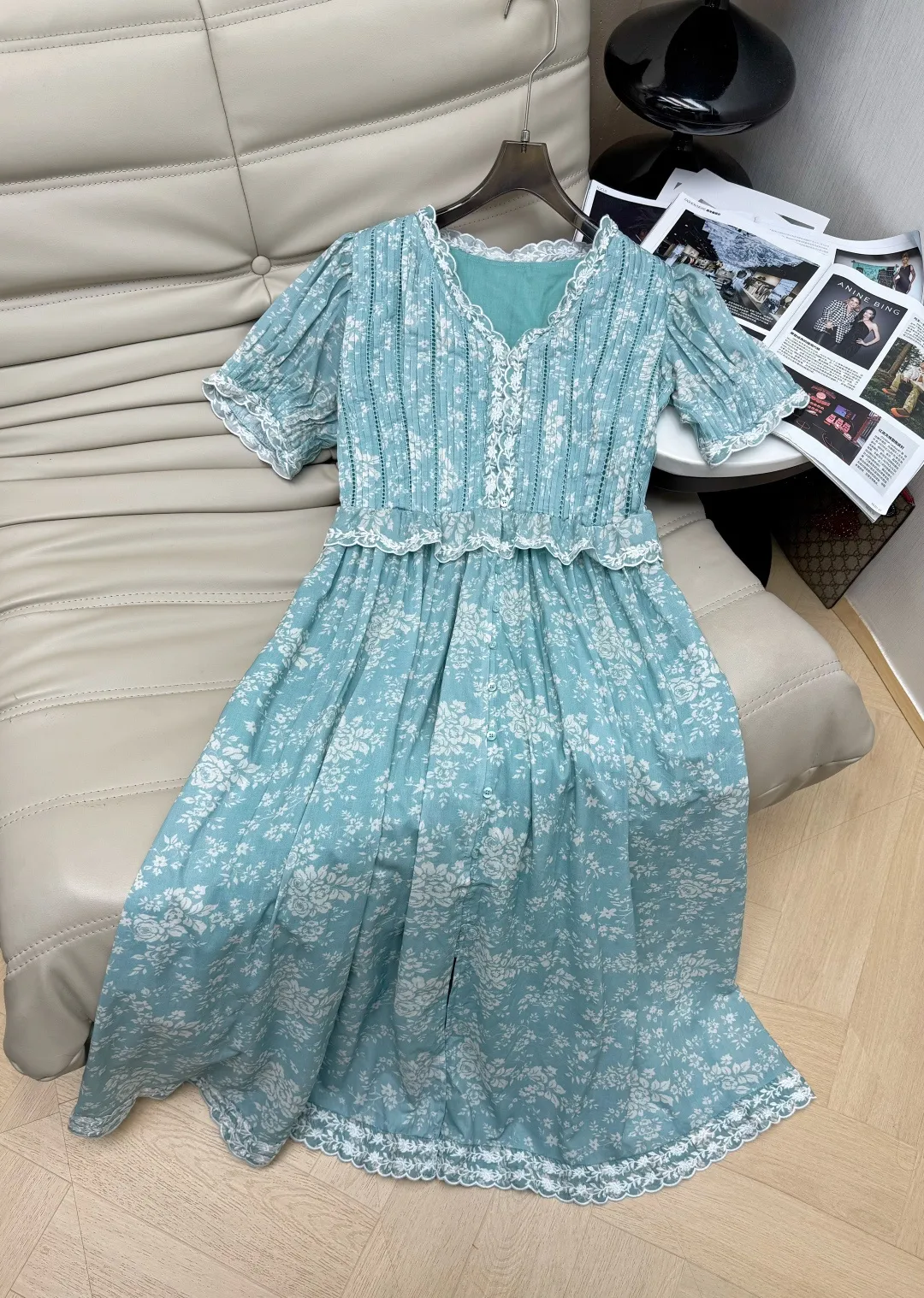 silvia tcherassi dress Frances High Neck Twist Maxi Spaghetti straps party dress Plaid Denim Mini Shift Size:XS to XL Atelier dress Italian textile