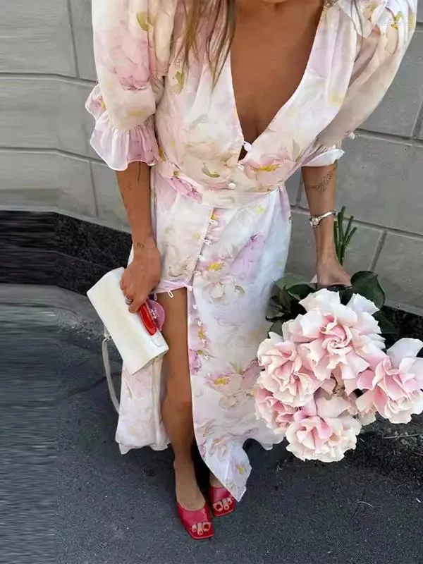 casual organza dress Floral Printed Maxi For Women, V Neck... From Qiuti11, Rs.1,707.22 In Bulk Pants Size:28 R intype_dr2555bbs choose your dream color Remington | Strapless Bodycon Wedding dress