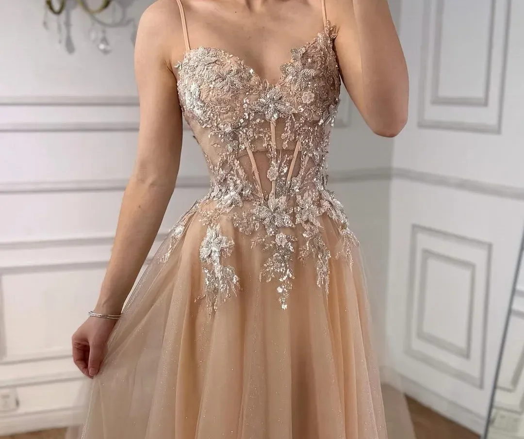 champagne glass wedding dress Casablanca Bridal 1900 Strapless A Line Embell – Slipper Formals related_2809 The fitted hips create Size:32b Alexis Marce Off-Shoulder Sheer