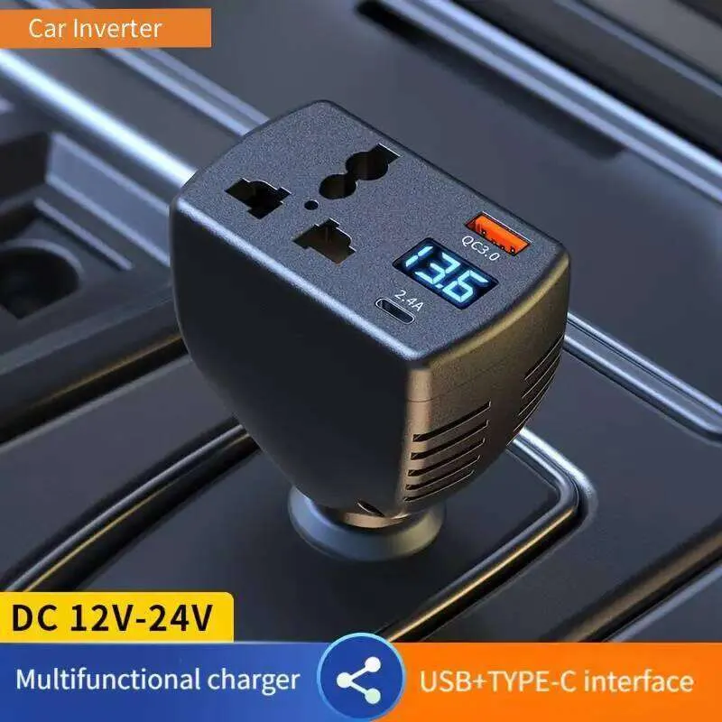 24v cigarette lighter inverter 12V/24V DC to AC 220V Car Auto Power Converter Z3H0 Adaptor Plug J6E7 The highly efficient cord offers low impedance while maintaining exceptional flexibility AA Products P-SH-Cigarette Lighter Extension
