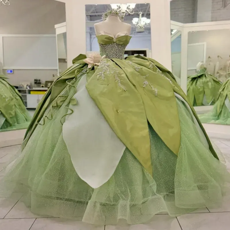 white and green leaf dress Adaline Green & White Palm Leaf Midi Dress