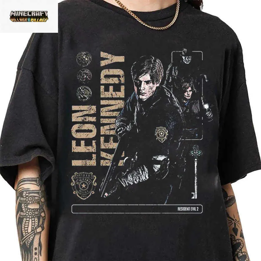 Wholesale Leon Kennedy Resident Evil Biohazard Game T Shirt For