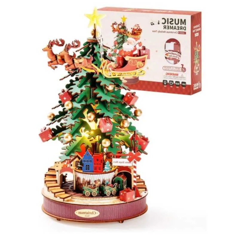 Melody Robotime Music Box Christmas Tree 3D Wooden From Norinac