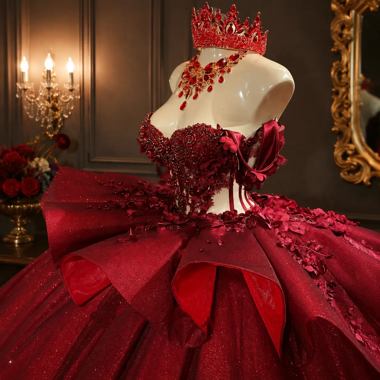 Princess Burgundy Quinceanera Dresses Off Shoulder... From Chicweddings, Rs.24,294.07