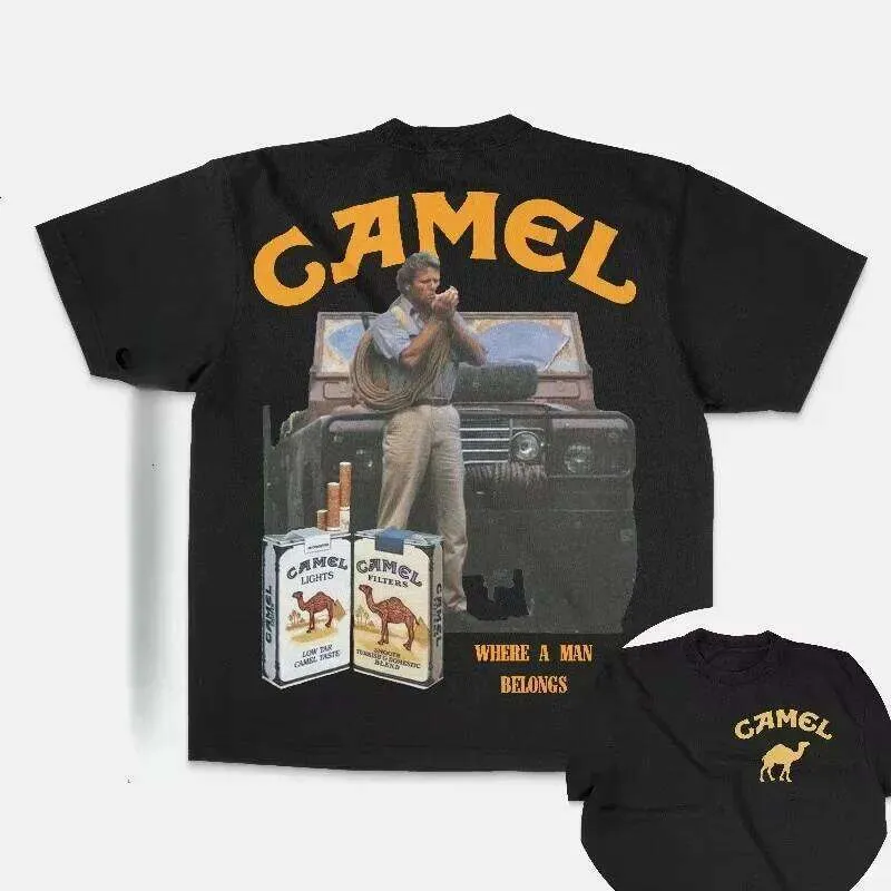 vintage camel cigarette shirt 1992 Cigarettes T-shirt: Chicago Joe Camel, XL Deadstock Vintage Camel Cigarettes Logo T-Shirt