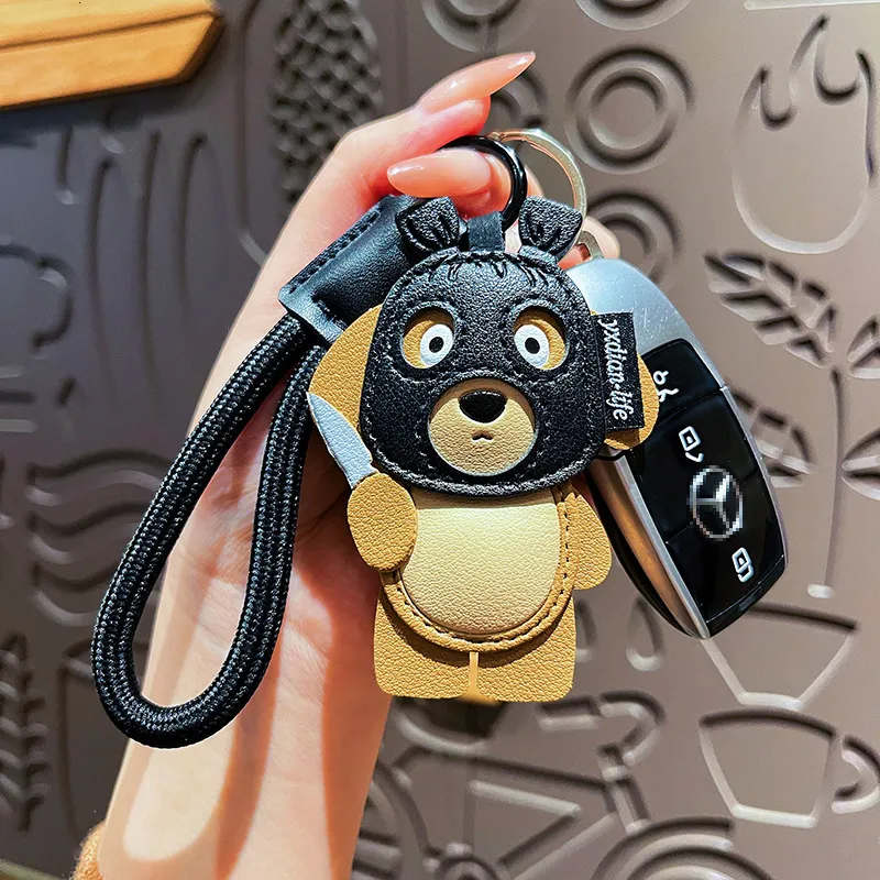 Genuine Leather Keychain Cute