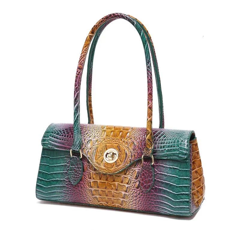 Crocodile Pattern PU Leather Shoulder Crossbody Bag... From 