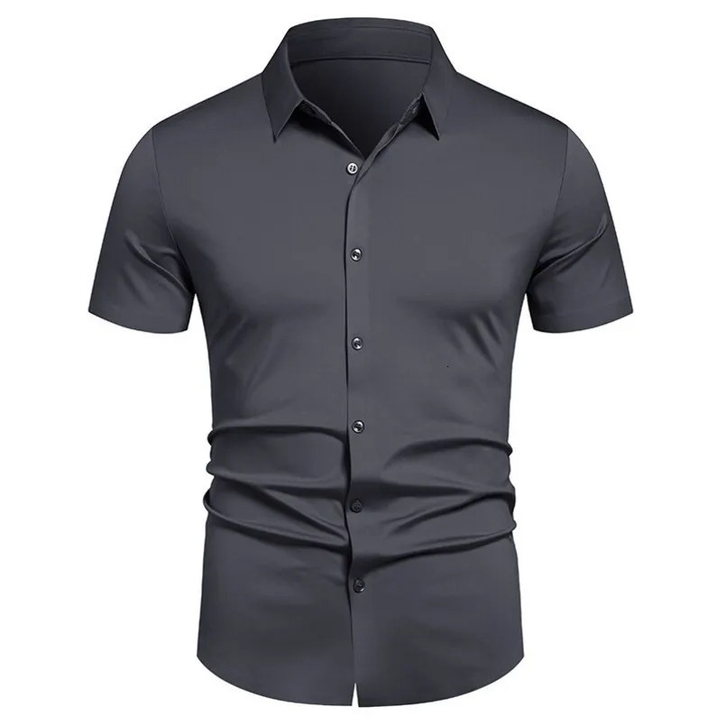 men's short sleeve dress shirts wrinkle free Alimens & Gentle Mens Stretch Cotton Shirt, Wrinkle-Free, Business Casual The mens short sleeved formal shirt is made of elastic wrinkle free fabric NEW Stafford Dress Shirt Men