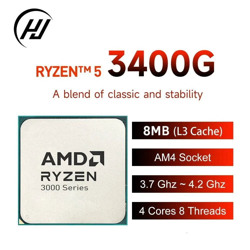 AMD Ryzen 5 3400G Socket AM4 AMD RYZEN 5 3400G 4-Core 3.7 GHz
