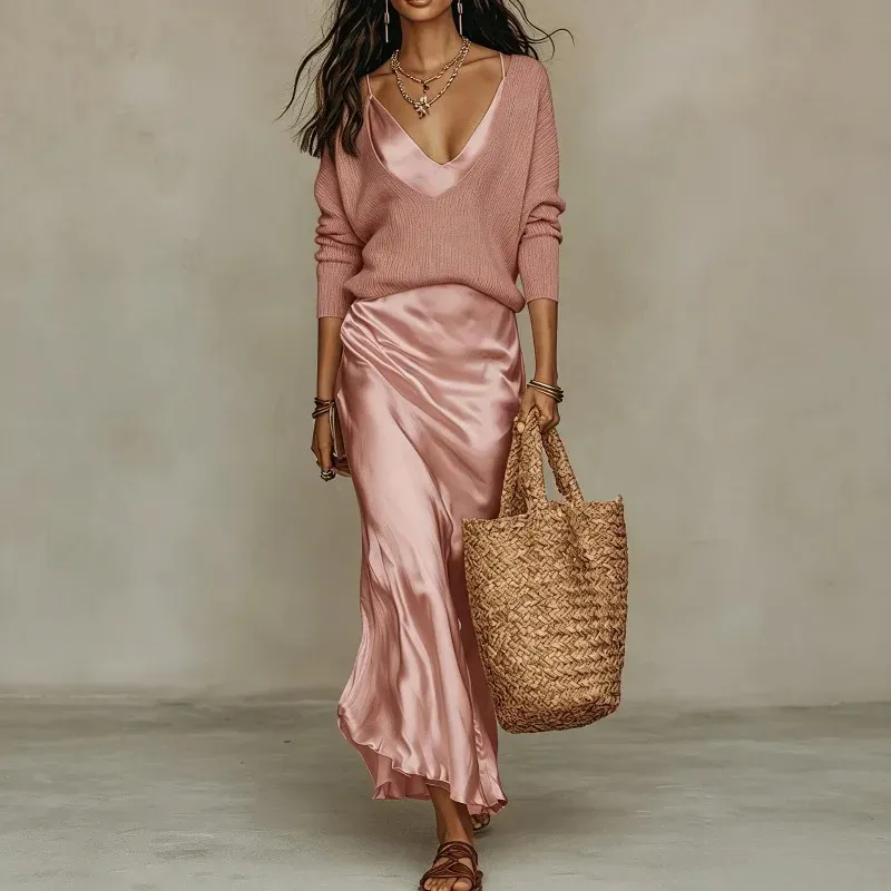 casual satin slip dress 5 Ways To Style a (Crushed Silk!) Slip Dress For The Fall Grace Byers