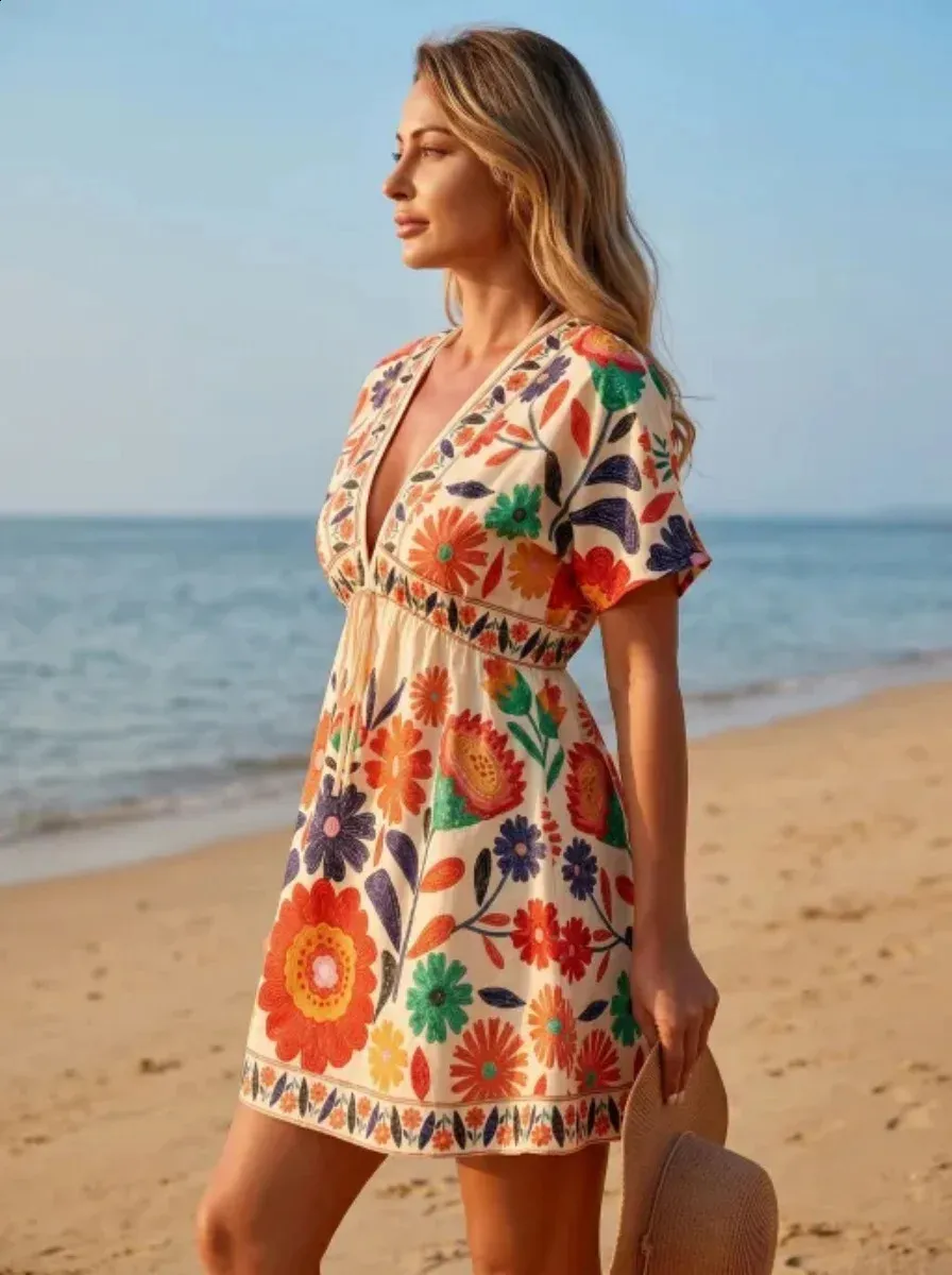 orange beach cover up dress Cupshe Women's Chic Striped Beach Cover Up Dress-L-Orange