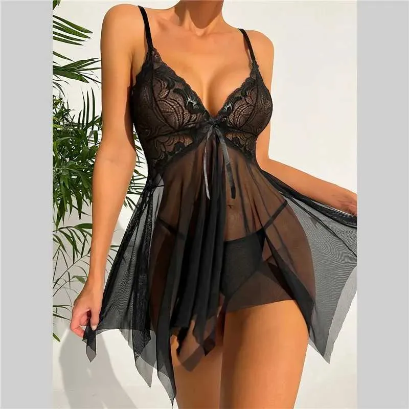 ladies transparent night dress Ladies Mesh Hollow Out Slips Sexy Women Lingerie Dress See Through Transparent Night Dresses Girl Club Party Vestido Mini Dress