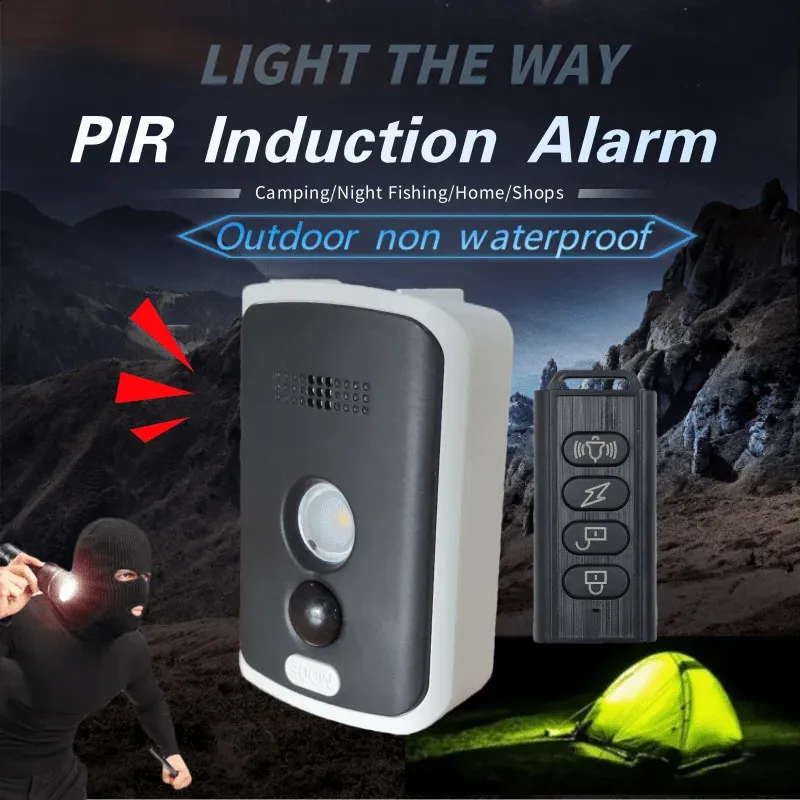 Wireless PIR Infrared Thermal Motion Alarm With Remote Control – Outdoor Camping Security, Human Detection, Animal Deterrent
