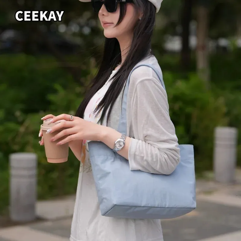 hobo tote bag for traveling Leather Womens TBC To be clear Nylon Tote Bag with Zipper,
