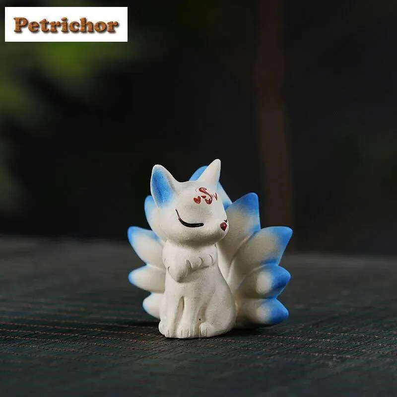 Yixing Purple Clay Nine Tailed Fox Pet Retro Lucky From