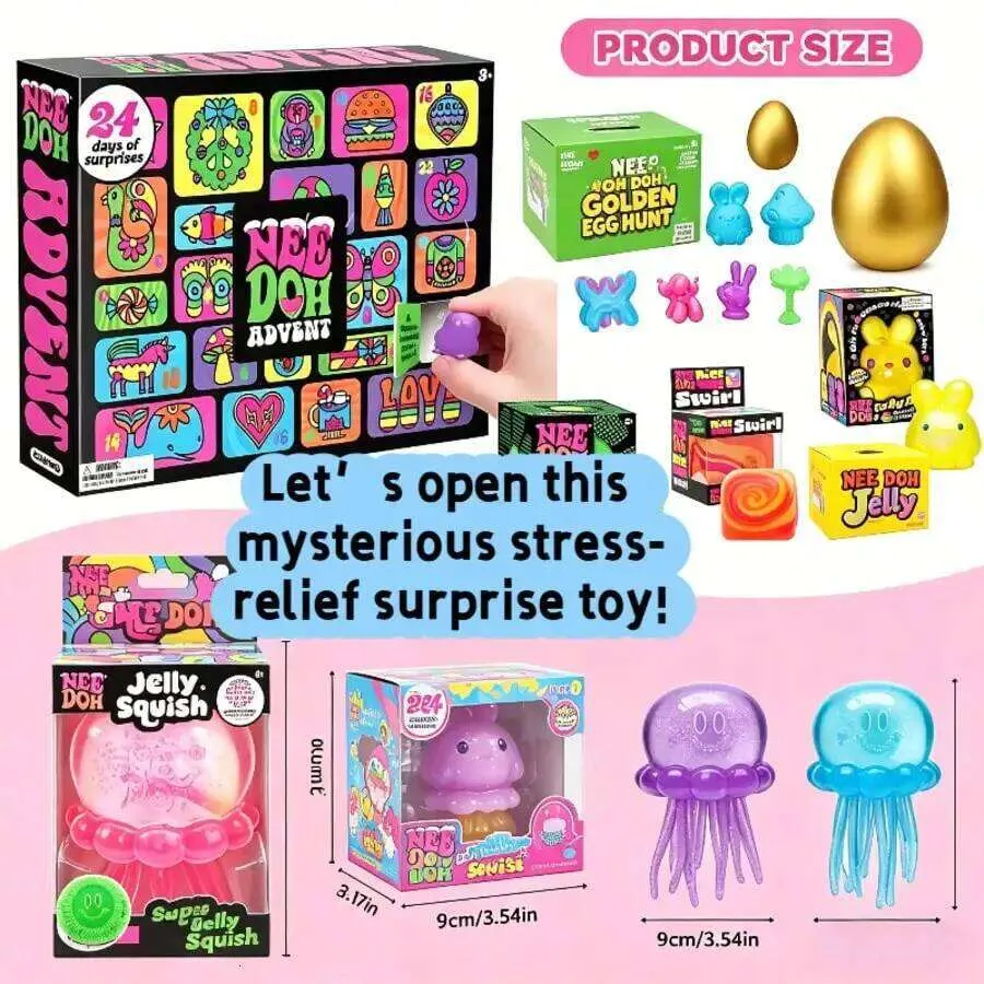 2026 NeeDoh Style Mystery Blind Box, Food & Quallen Von 7,31
