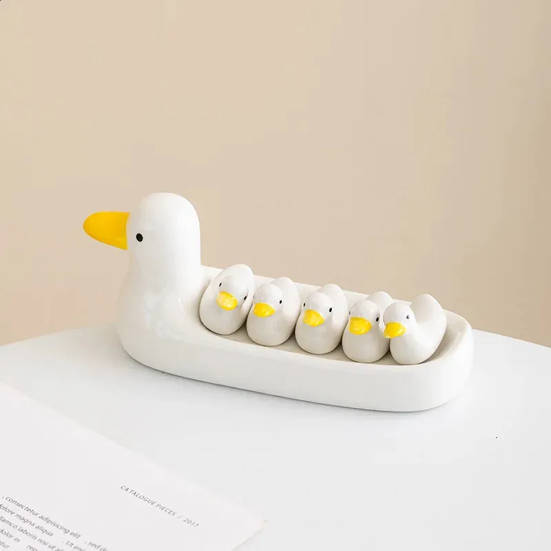 Chinese Style Cartoon Duck Chopstick Rest Ceramic From