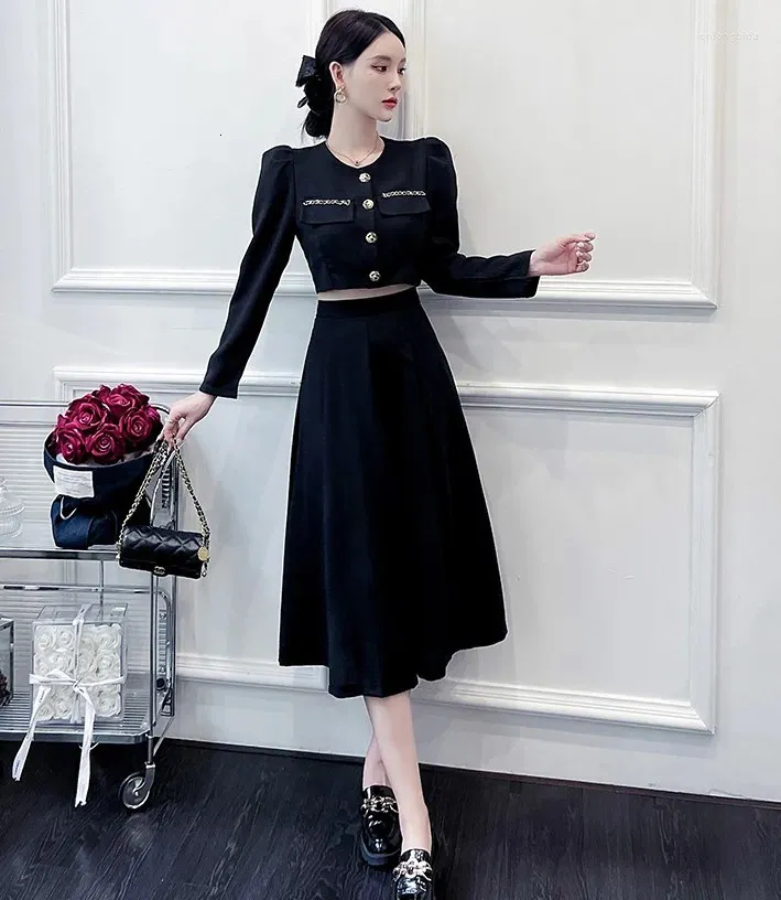 elegant work dresses Qolati Women's Formal Dress 2023 Trendy Ruffle Wrap Suit Long Sleeve High Waist Business Office Dress, Size: 3XL midi length Red Fitted Knee-Length ss with