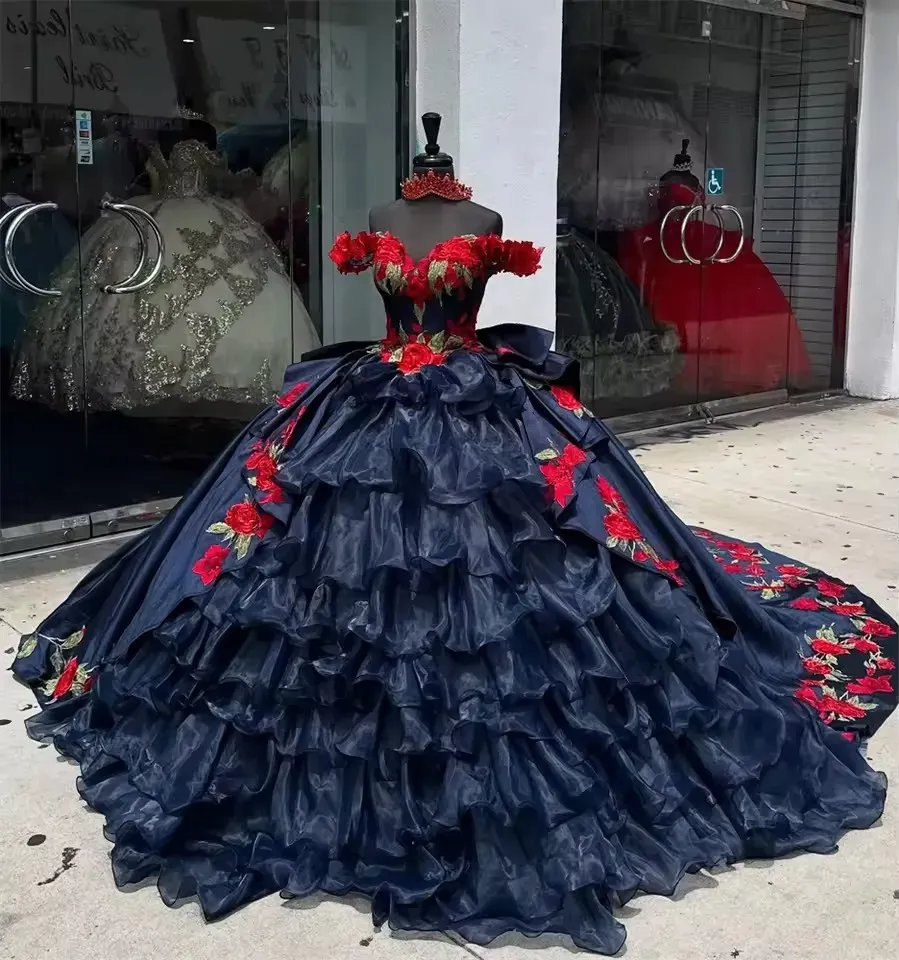 navy blue and red dress Navy Blue Raw Silk Dress