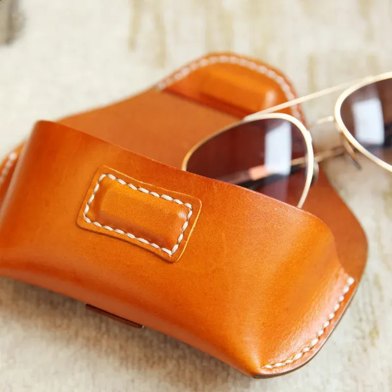 Genuine Leather & Cowhide Sun Glass Holder Genuine Cowhide Leather Handmade Leather Sunglass... From  main image 3