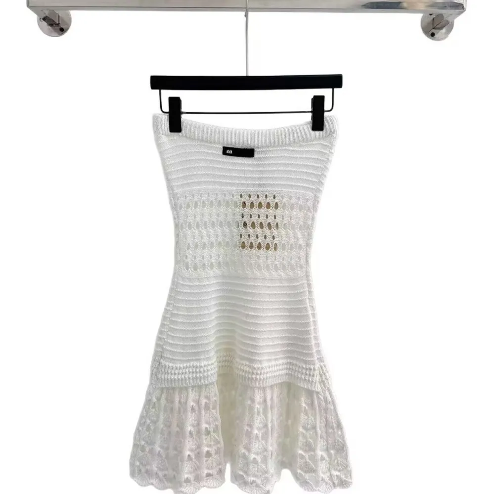 Designer White Crochet Strapless Mini Dress Women... From Lzz888, $54.31 In Bulk