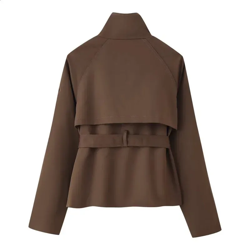 2026 Urban Style Spring Short Trench Coat Women Stand From