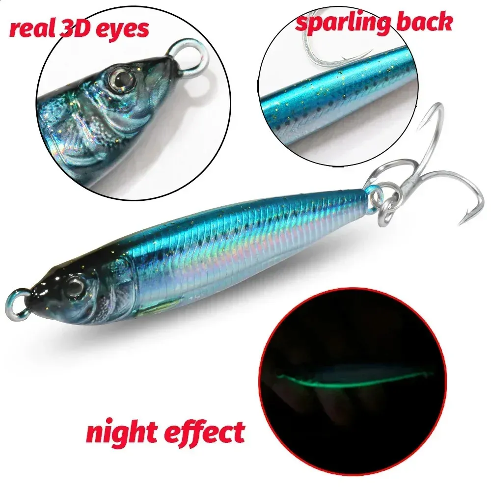 Metal Jig Bait 20g 30g 40g Spinner Sinking 3D Eye From Pang06