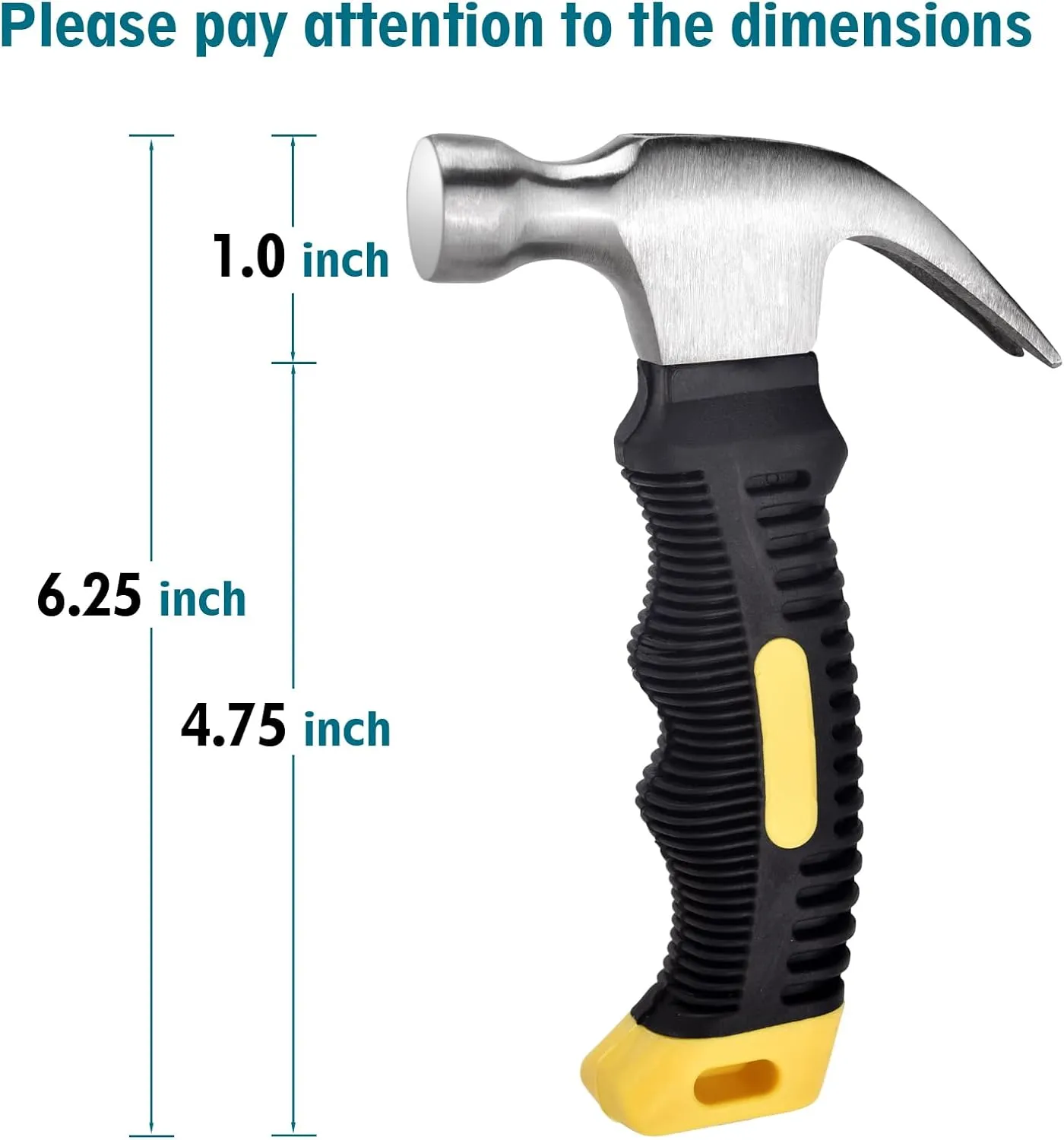 11 OZ Claw Hammer – Mini Wood Handle – Alloy Steel Head – For DIY, Woodworking & Camping