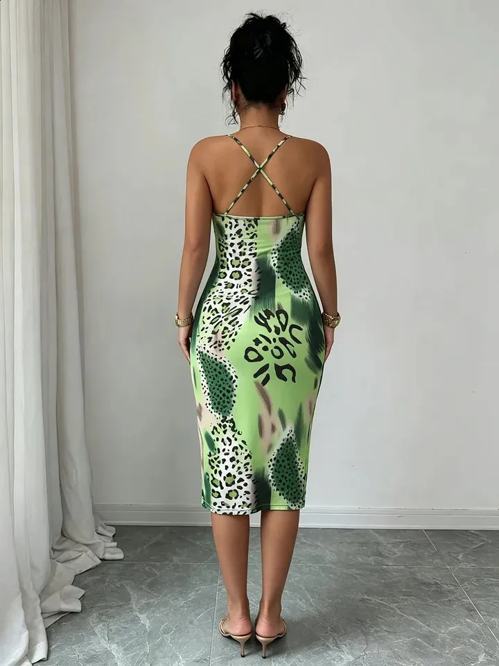 green spaghetti strap midi dress Hunter Bell Newberry Dress, Glass Green, Linen Rayon, Size 6