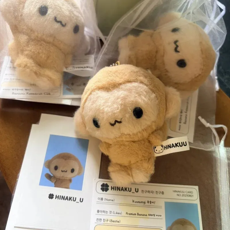 Kawaii Hinakuu Monkey Plush Keychain Stuffed Animals From