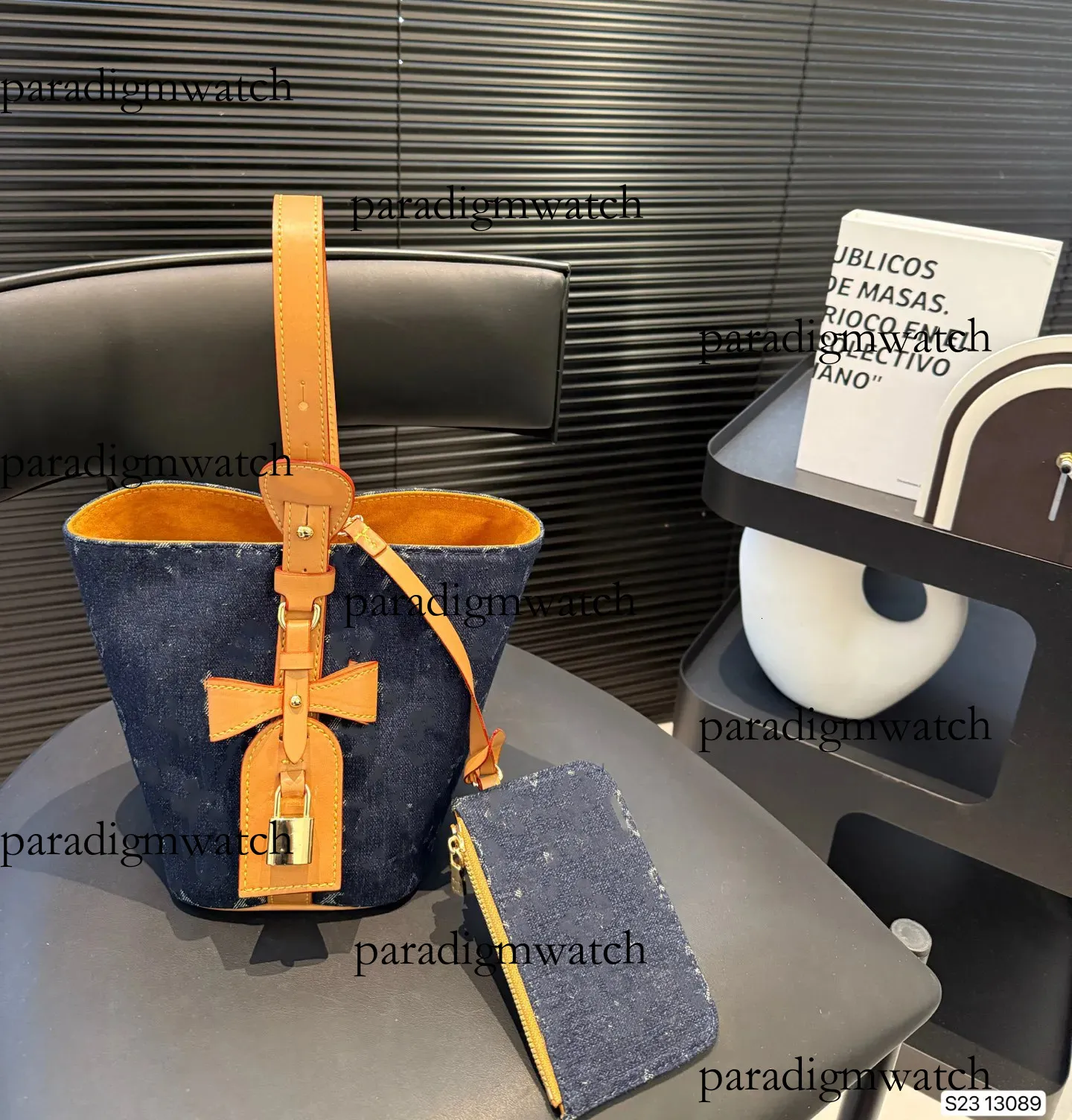 Takashi Murakami Co Signed Denim Bucket Bag High From