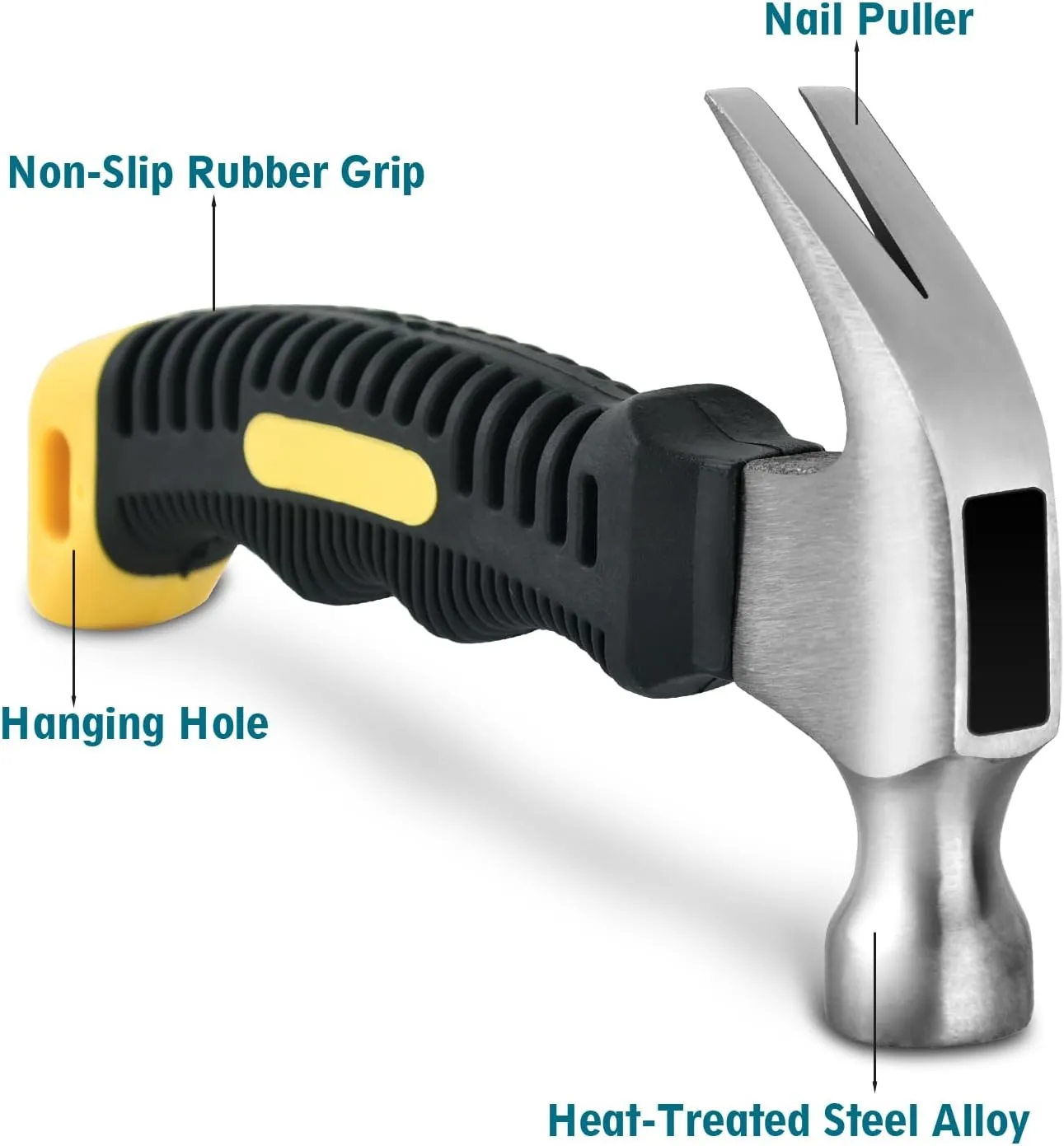 11 OZ Claw Hammer – Mini Wood Handle – Alloy Steel Head – For DIY, Woodworking & Camping