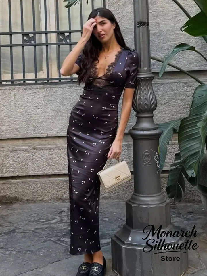 lady v dresses Satin Lace Patchwork Print Dress Women Black Neck... From Mysticastore, Rs.3,076.6 In Bulk 3.7.26