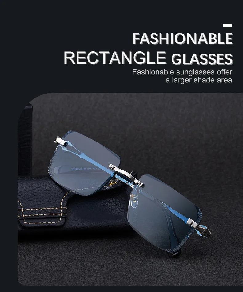 European And American 2026 New Fashion Square Rimless From