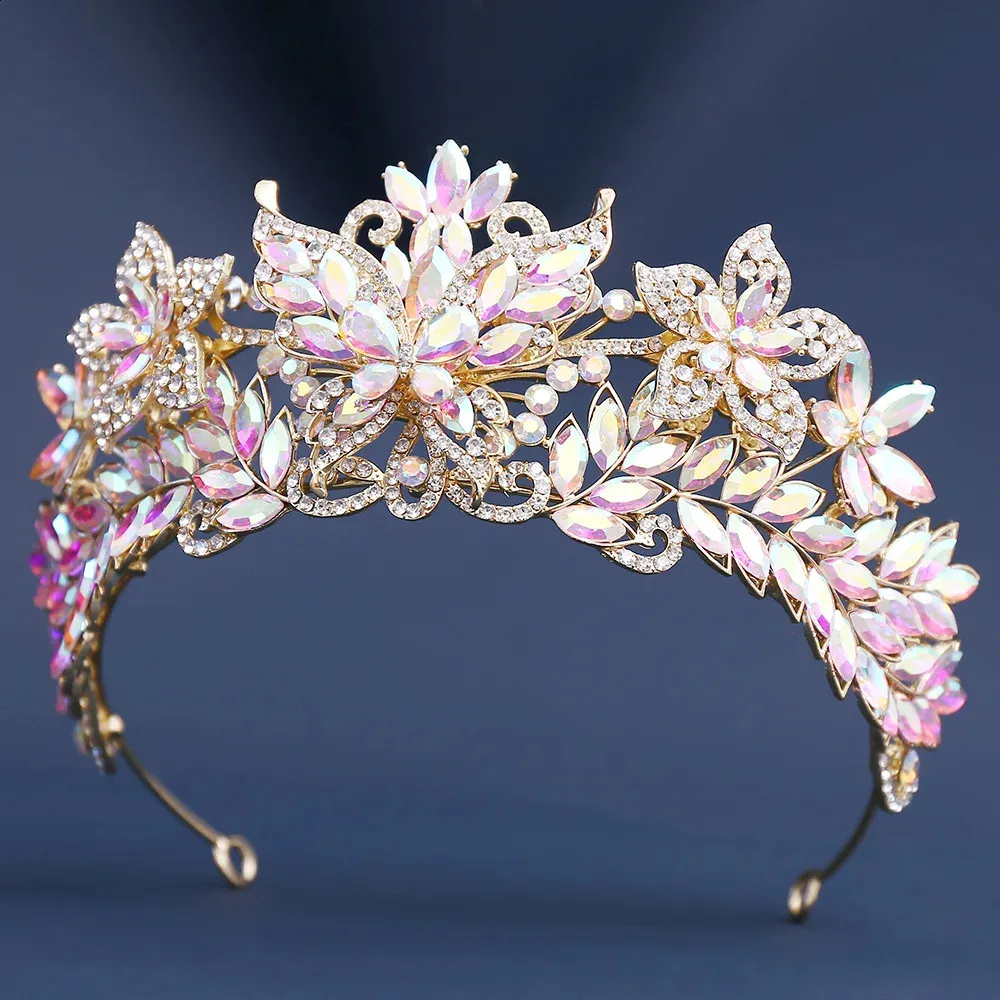 Baroque Crystal Butterfly Tiaras Crown Bride... From Quan10  display picture 2
