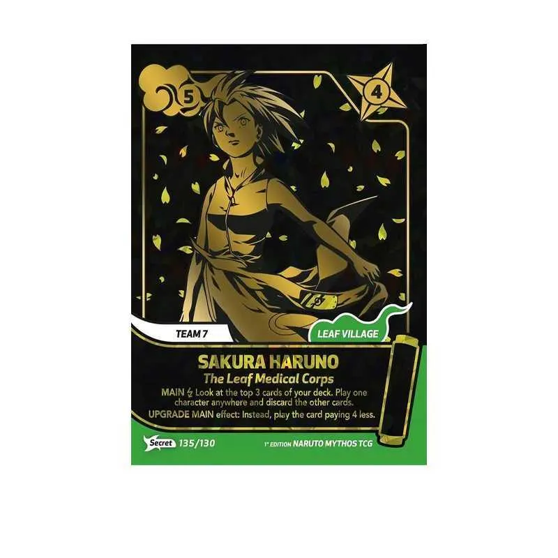 DIY ENGLISH CARD Naruto Mythos TCG 22k Gold Foil From Liszonx