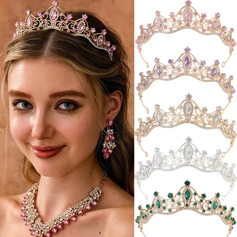 Baroque Vintage Luxury Crown Wedding Headwear Tiara Princess Bridal Jewelry For Woman Luxury Designer Vintage Baroque Bridal... From  main image 4