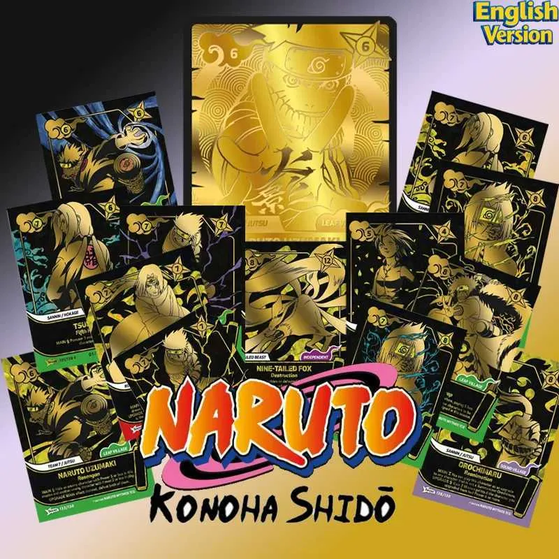 DIY ENGLISH CARD Naruto Mythos TCG 22k Gold Foil From Liszonx