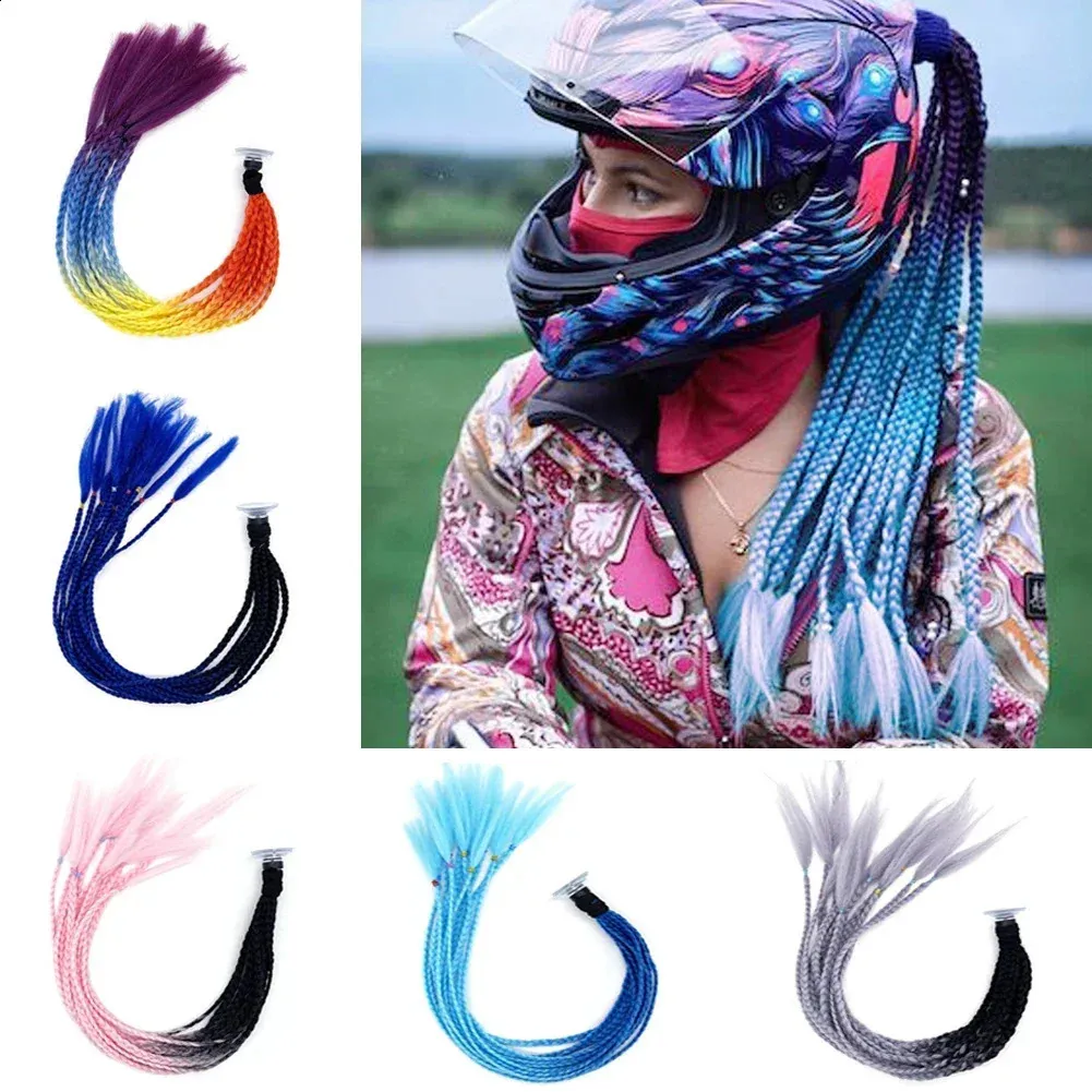 braids for motorcycle helmet HHongJM Pigtail Adding a Biker Bow