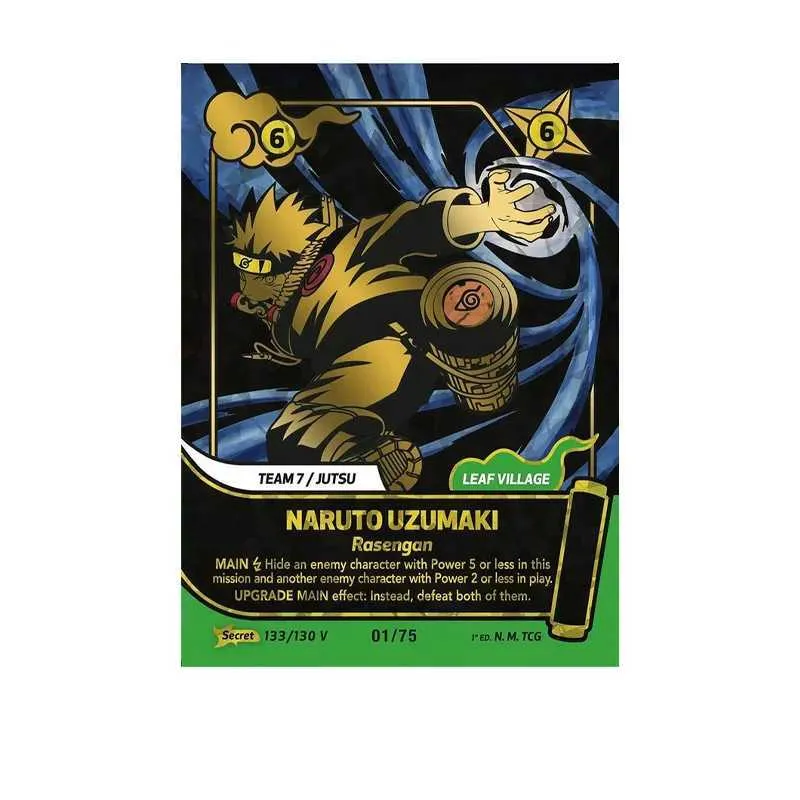 DIY ENGLISH CARD Naruto Mythos TCG 22k Gold Foil From Liszonx