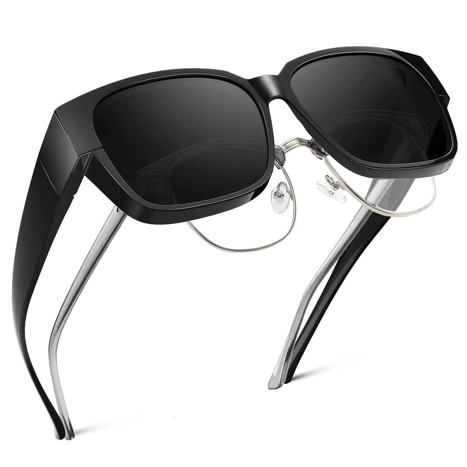 Polarized Fit Over Sunglasses Oversized Square UV400 Protection Amazon.com: FEISEDY Polarized Fit Over Sunglasses Women Men  main image 2