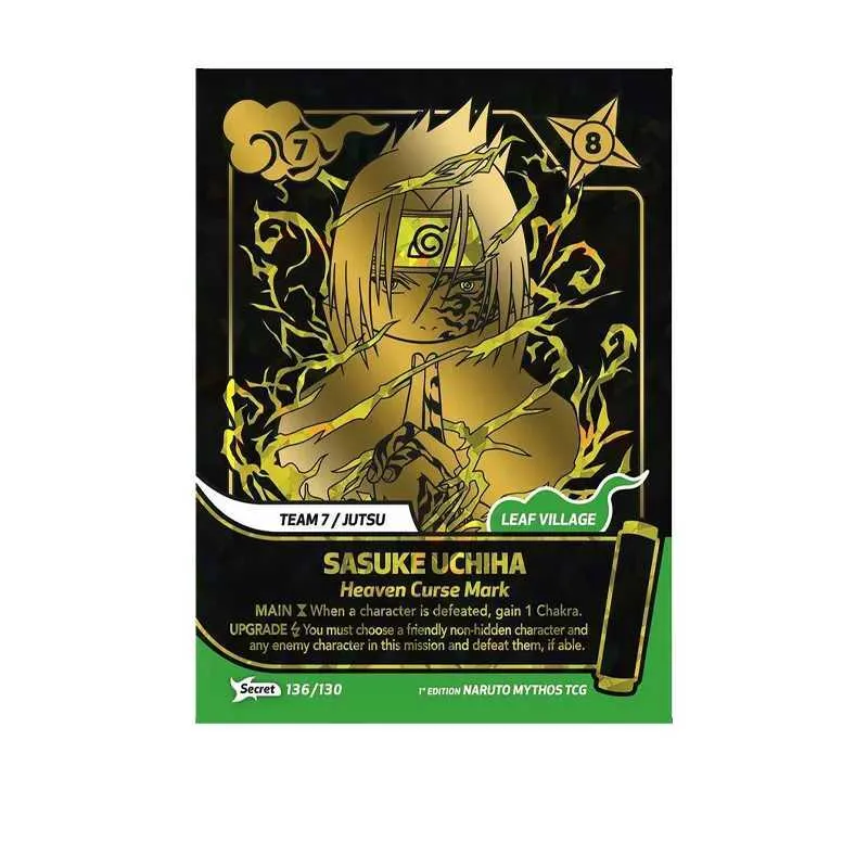 DIY ENGLISH CARD Naruto Mythos TCG 22k Gold Foil From Liszonx
