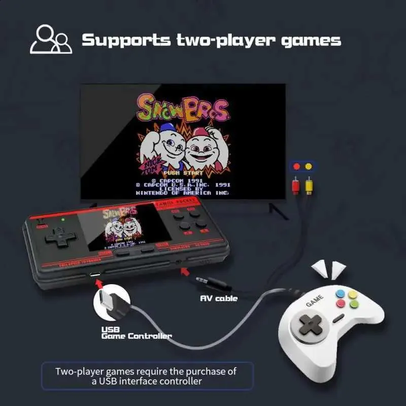 Retro Handheld Video Game Console, Built In 4000+... Handheld Game ...