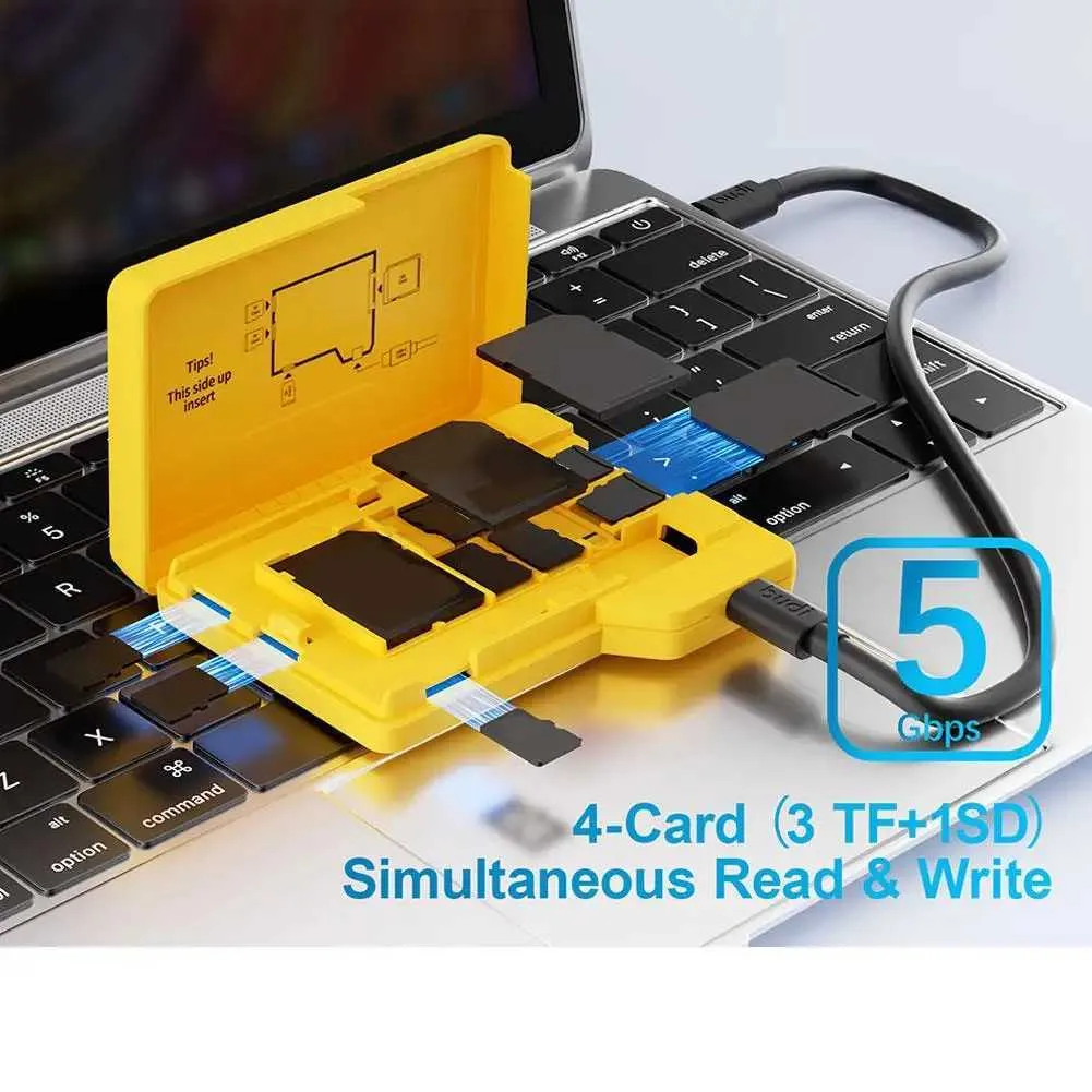 High Speed USB 3.0 Memory Card Reader 4 Card Slot... From Uk_chichester ...