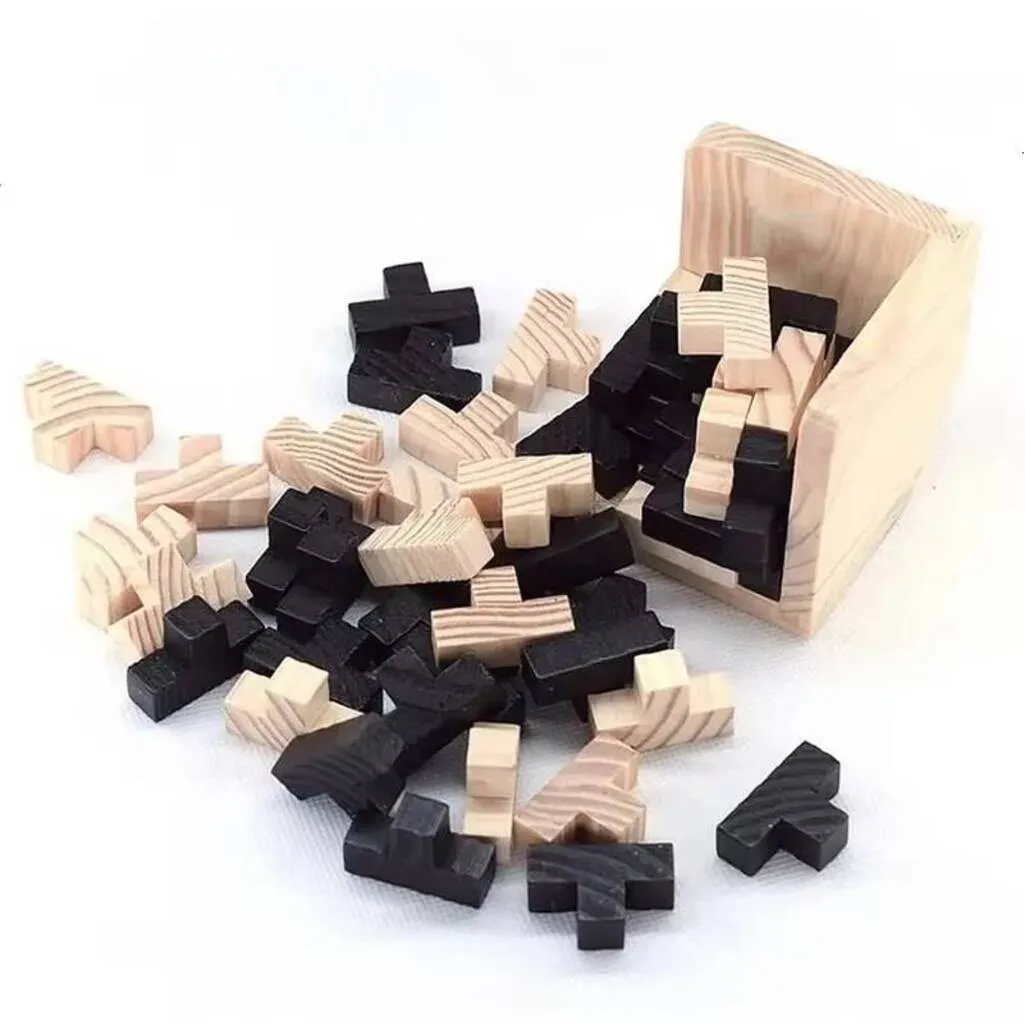 Montessori 3D Cube Block Puzzle Wood Blast: Logical... From Playviva ...