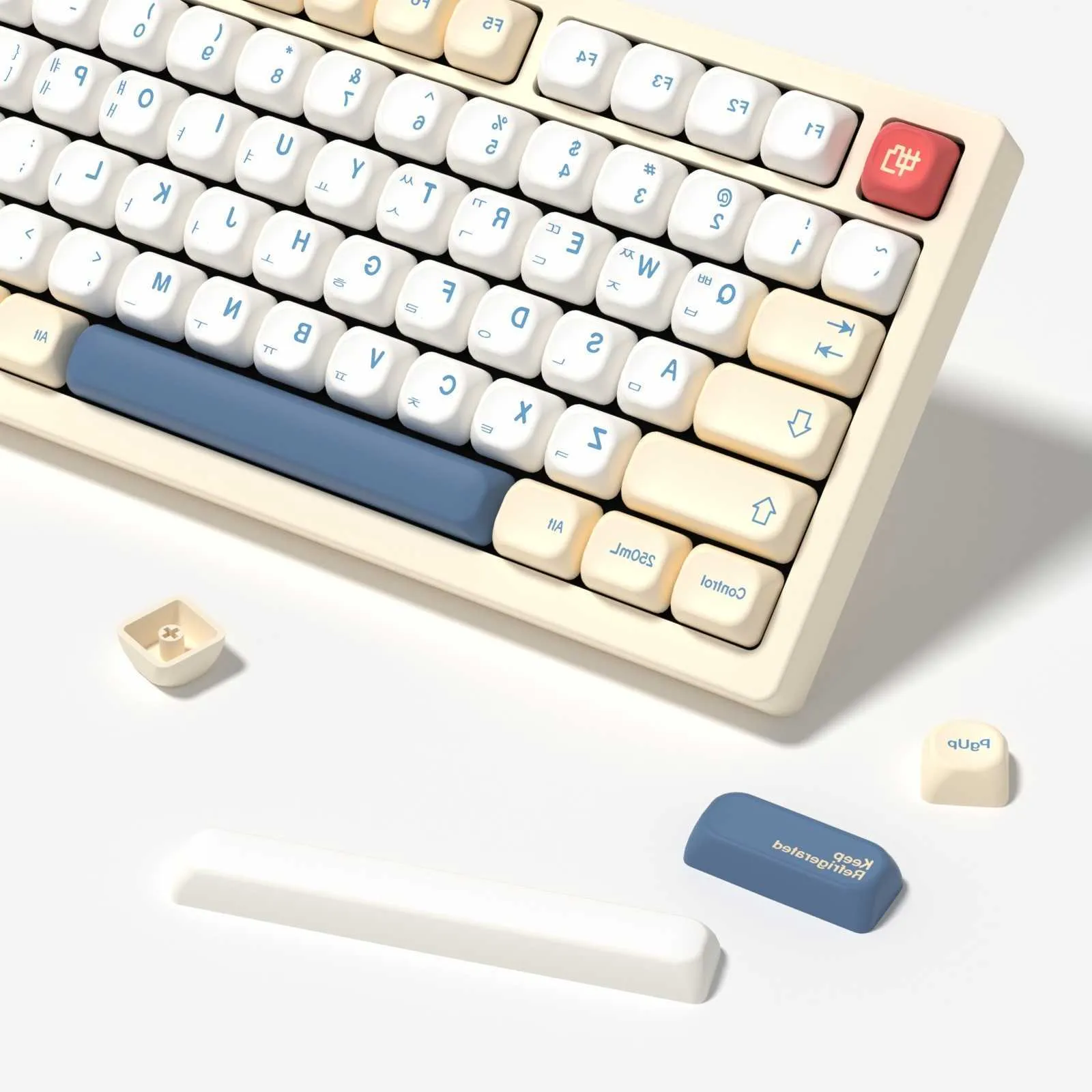 140 Key PBT Keycaps Set, Japanese Korean Russian... Computer Keyboards ...