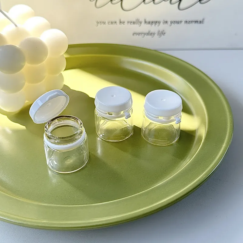 Shop 3 Pack Mini Clear Glass Cosmetic Jars, Refillable... | DHgate.Com