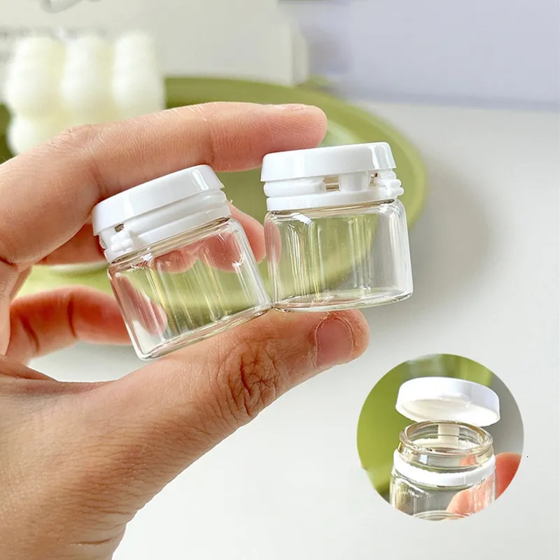 Shop 3 Pack Mini Clear Glass Cosmetic Jars, Refillable... | DHgate.Com