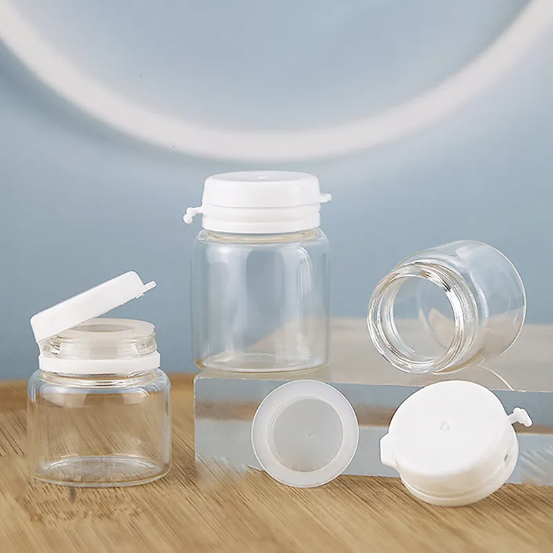 Shop 3 Pack Mini Clear Glass Cosmetic Jars, Refillable... | DHgate.Com